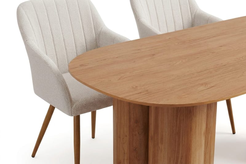 Juno Matgrupp rektangulärt 220 cm Ek med 6 Filippa Matstolar - Ek - Möbler - Matplats - Matgrupp & matbord med stolar