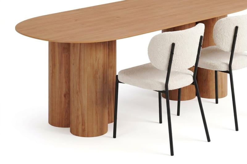 Juno Matgrupp rektangulärt 220 cm Ek med 6 Gemmiano Matstolar - Ek - Möbler - Matplats - Matgrupp & matbord med stolar