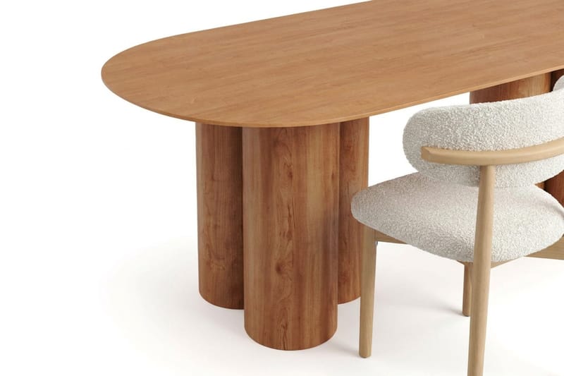Juno Matgrupp rektangulärt 220 cm Ek med 6 Jaiveer Matstolar - Ek - Möbler - Matplats - Matgrupp & matbord med stolar