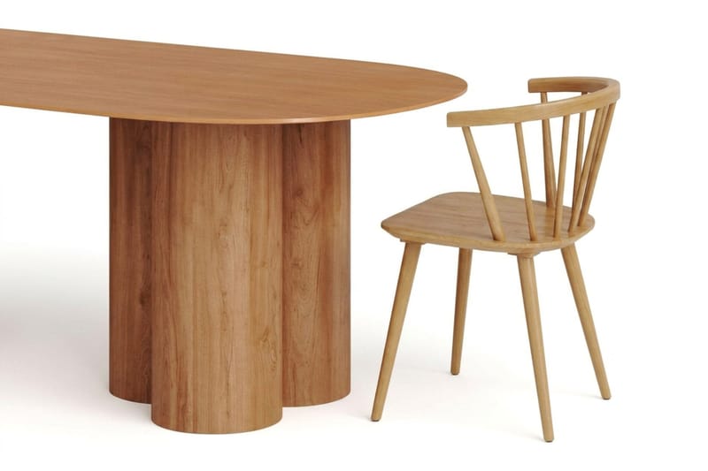Juno Matgrupp rektangulärt 220 cm Ek med 8 Tyrö Matstolar - Ek - Möbler - Matplats - Matgrupp & matbord med stolar