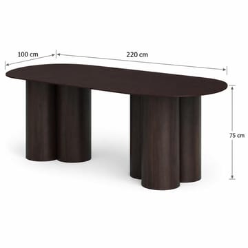 Juno Matgrupp rektangulärt 220 cm Rökt Ek med 6 Elsie Matstolar - Rökt ek - Möbler - Matplats - Matgrupp & matbord med stolar