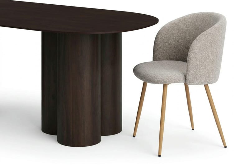 Juno Matgrupp rektangulärt 220 cm Rökt Ek med 6 Greya Matstolar - Rökt ek - Möbler - Matplats - Matgrupp & matbord med stolar