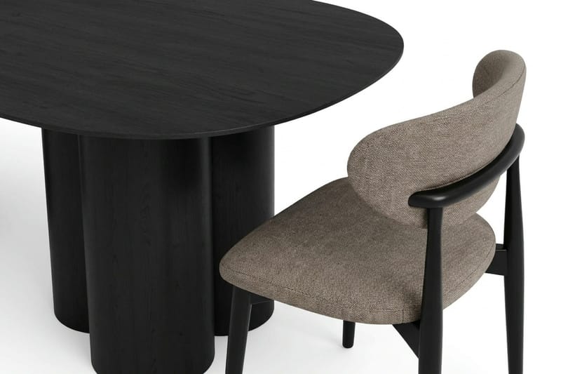 Juno Matgrupp rektangulärt 220 cm Svart med 6 Molly Matstolar - Svart - Möbler - Matplats - Matgrupp & matbord med stolar