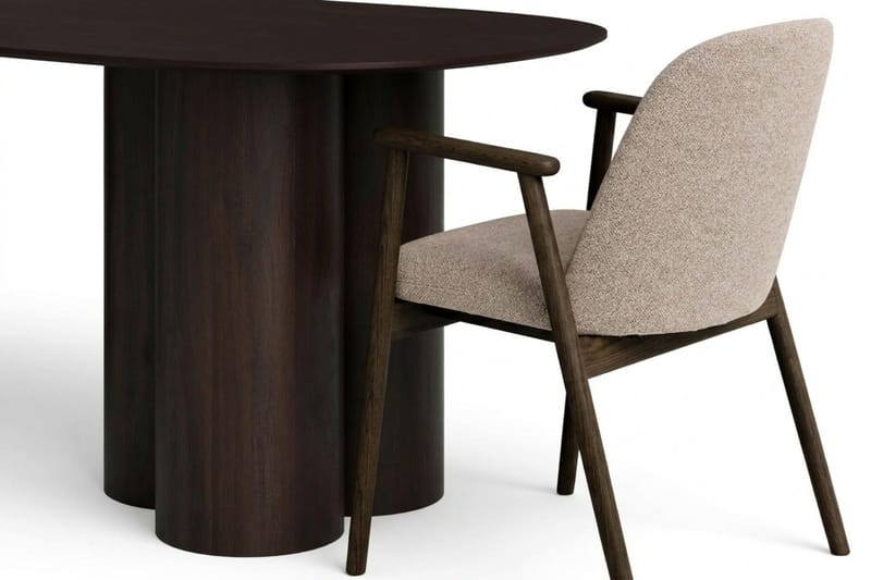 Juno Matgrupp rektangulärt 220 cm Svart med 6 Reciclar Matstolar - Svart - Möbler - Matplats - Matgrupp & matbord med stolar