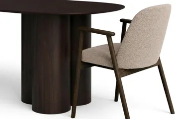 Juno Matgrupp rektangulärt 220 cm Svart med 6 Reciclar Matstolar - Svartlaserad ek - Möbler - Matplats - Matgrupp & matbord med stolar