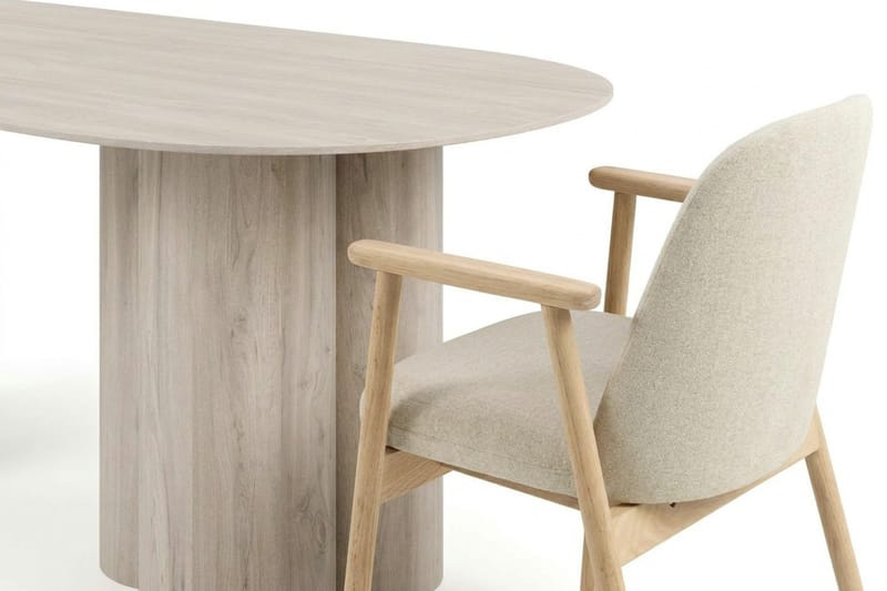 Juno Matgrupp rektangulärt 220 cm Vitlaserad med 6 Reciclar Matstolar - Vitlaserad - Möbler - Matplats - Matgrupp & matbord med stolar