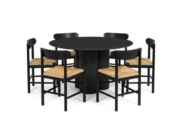 130 cm - Svartlaserad ek