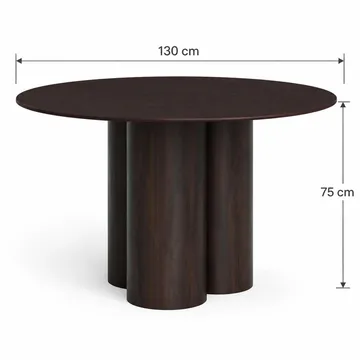Juno Runt Matbord ø130 cm Fanér - Rökt ek - Möbler - Matplats - Matbord & köksbord
