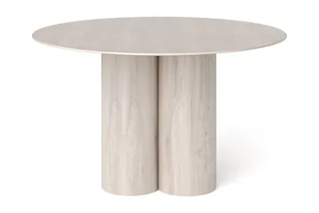 Juno Runt Matbord ø130 cm Fanér - Vitlaserad ek - Möbler - Matplats - Matbord & köksbord