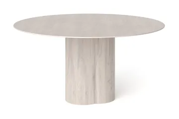 Juno Runt Matbord ø150 cm Fanér - Vitlaserad ek - Möbler - Matplats - Matbord & köksbord