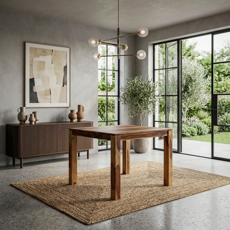 Jununa Matbord 80 cm - Varmbrun med naturlig ådring - Möbler - Matplats - Matbord & köksbord
