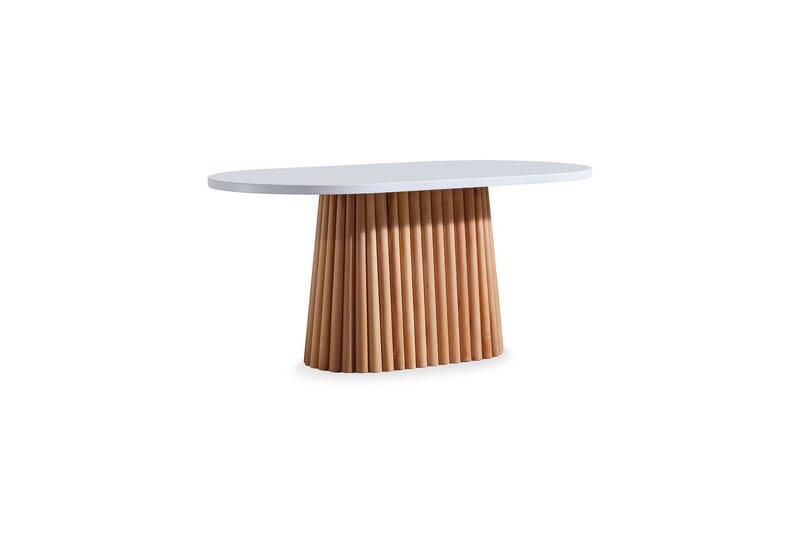 Karamea Matbord 170 cm Oval - Vit/Natur - Möbler - Matplats - Matbord & köksbord