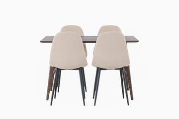 Kaseidon Matbord 120x80 cm med 4 Polar Matstol - Möbler - Matplats - Matgrupp & matbord med stolar