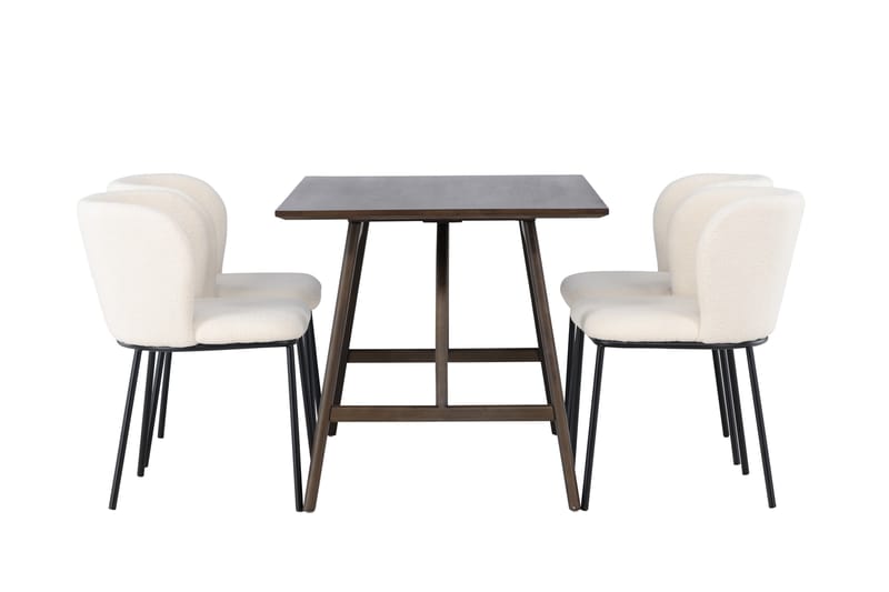 Kaseidon Matgrupp 120 cm Rektangulär med 4 Edina Stolar - Möbler - Matplats - Matgrupp & matbord med stolar