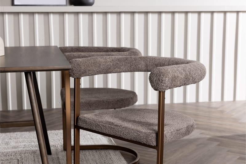 Kaseidon Matgrupp 120 cm Rektangulär med 4 Morning stolar - Brun - Möbler - Matplats - Matgrupp & matbord med stolar