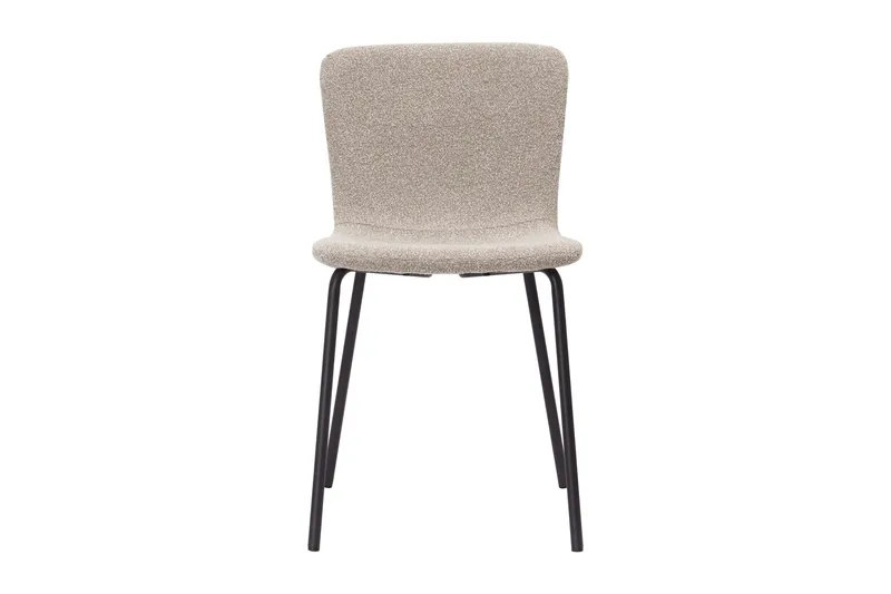 Katy Matstol - Greige Bouclé / Metallben Svart - Möbler - Matplats - Matstol & köksstol