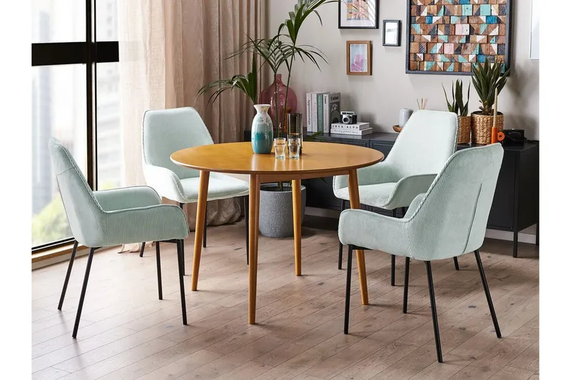 Kindersley Matbord 110 cm Rund - Ljusbrun - Möbler - Matplats - Matbord & köksbord