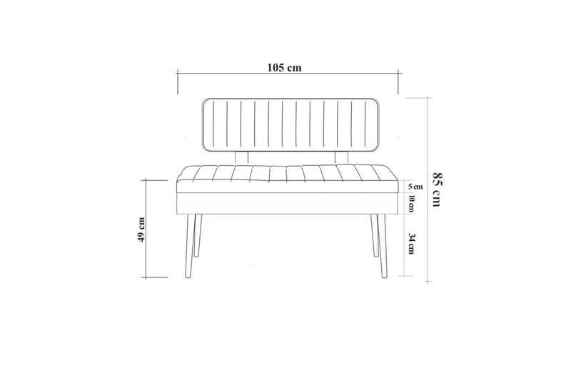 MUNDIN Soffa 90 cm Brun/Green - Kökssoffor & pinnsoffor