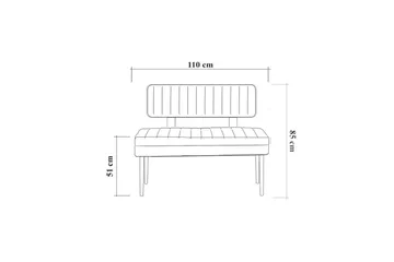 Valsot Soffa 90 cm - Brun/Green - Möbler - Matplats - Kökssoffor & pinnsoffor