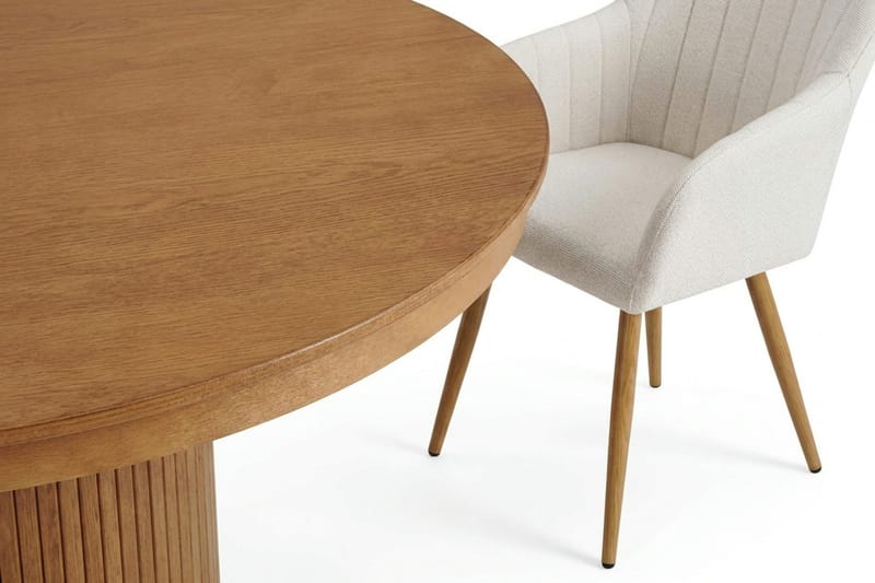 Kopparbo Förlängningsbart runt 120-220 cm Ek med 4 Filippa Matstolar - Ek - Möbler - Matplats - Matgrupp & matbord med stolar