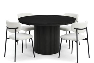 120-220 cm - Svartlaserad ek