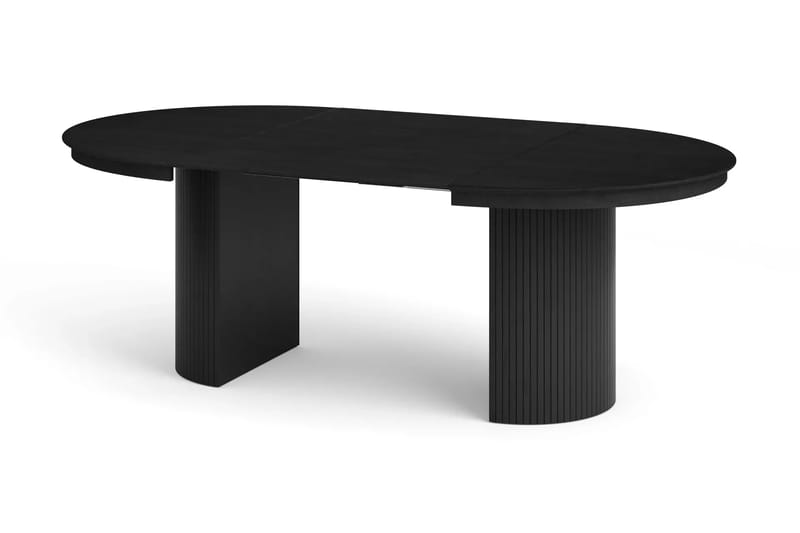 Kopparbo Förlängningsbart runt 120-220 cm Svart med 4 Lucy Matstolar - Svart - Möbler - Matplats - Matgrupp & matbord med stolar