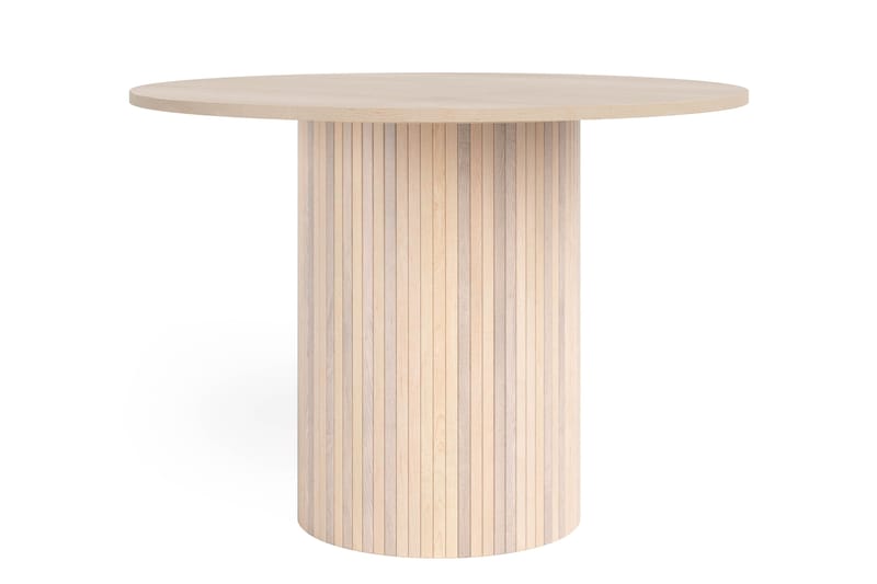 Kopparbo Matbord 106 cm med 4 Winston Matstolar - White / Beige / Metallben Svart - Möbler - Matplats - Matgrupp & matbord med stolar