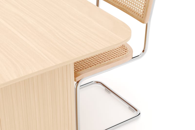 Kopparbo Matbord 160-220 cm Förlängningsbart med 4 st Build Matstolar - Vit - Möbler - Matplats - Matgrupp & matbord med stolar