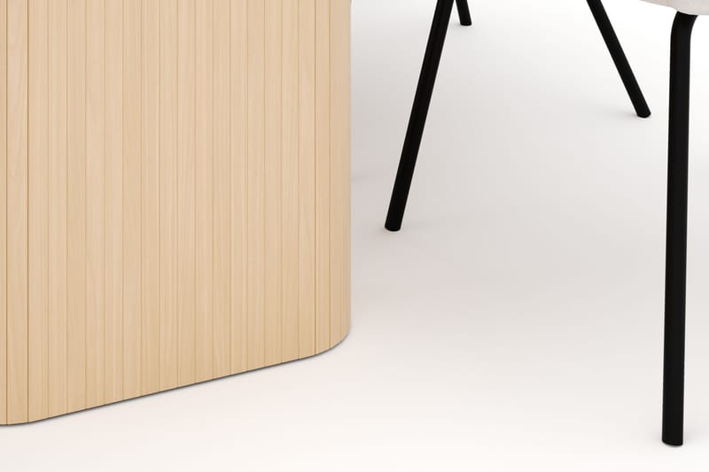Kopparbo Matbord 160-220 cm Förlängningsbart med 6 Berit Stolar - Vit - Möbler - Matplats - Matgrupp & matbord med stolar