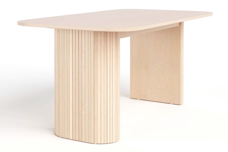 Kopparbo Matbord 160 cm med 4 Filip Matstolar - White / Taupe Bouclé - Möbler - Matplats - Matgrupp & matbord med stolar