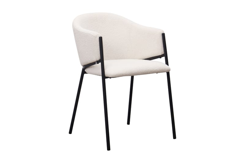 Kopparbo Matbord 160 cm med 4 Filip Matstolar - White / Vit Bouclé - Möbler - Matplats - Matgrupp & matbord med stolar