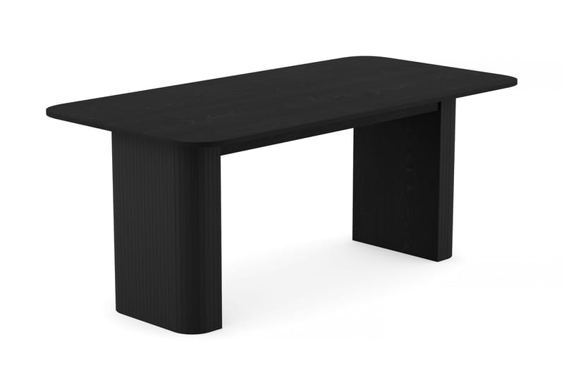 Kopparbo Matbord 180-240 cm Förlängningsbart med 4 Winston Matstolar - Svart / Beige / Metallben Svart - Möbler - Matplats - Matgrupp & matbord med stolar