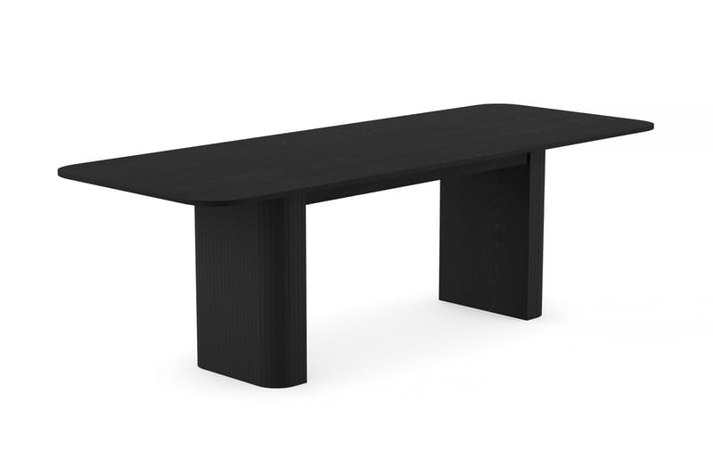 Kopparbo Matbord 180-240 cm Förlängningsbart med 6 Berit Stolar - Svart - Möbler - Matplats - Matgrupp & matbord med stolar