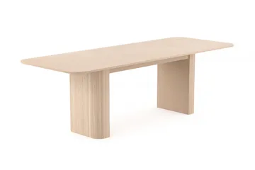 Kopparbo Matbord 180-240 cm Förlängningsbart med 6 Sawako Stolar - Vit - Möbler - Matplats - Matgrupp & matbord med stolar
