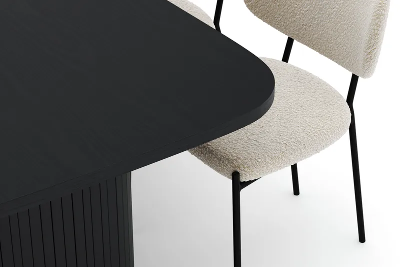 Kopparbo Matbord 200 cm med 6 Gemmiano Stolar - Svart - Möbler - Matplats - Matgrupp & matbord med stolar