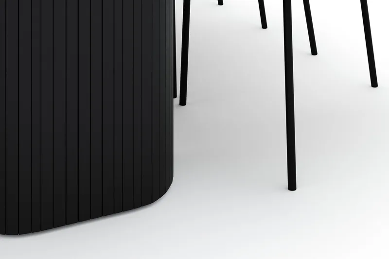 Kopparbo Matbord 200 cm med 6 Gemmiano Stolar - Svart - Möbler - Matplats - Matgrupp & matbord med stolar