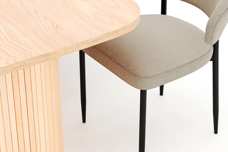 Kopparbo Matbord 200 cm med 6 Sawako Stolar - Natur - Möbler - Matplats - Matgrupp & matbord med stolar