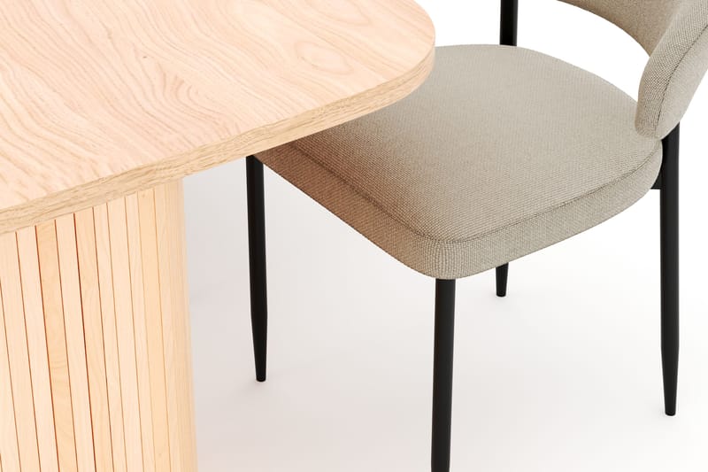 Kopparbo Matbord 200 cm med 6 Sawako Stolar - Natur - Möbler - Matplats - Matgrupp & matbord med stolar