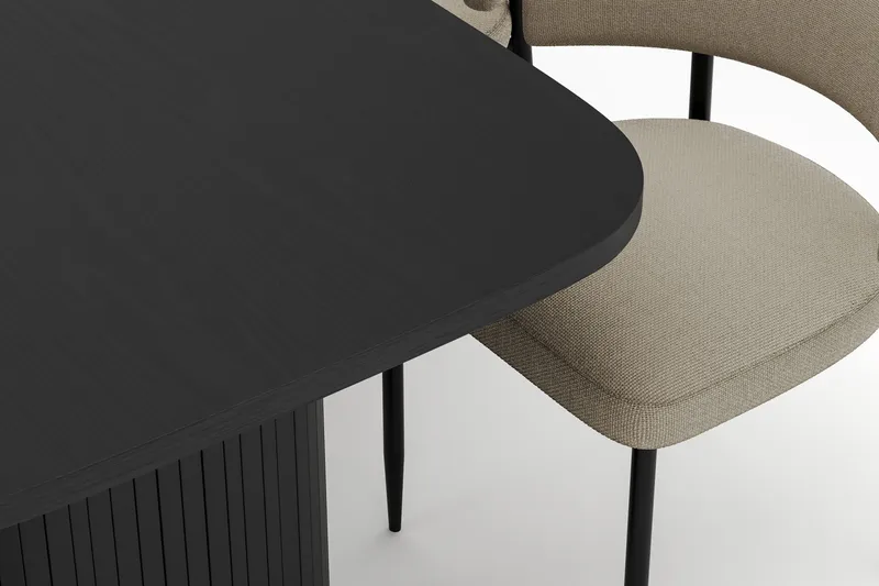 Kopparbo Matbord 200 cm med 6 Sawako Stolar - Svart - Möbler - Matplats - Matgrupp & matbord med stolar