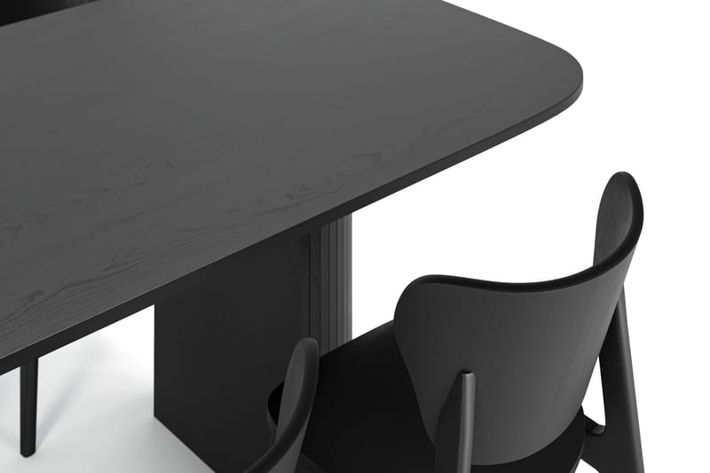 Kopparbo Matbord 240cm med 6 st HULSIG Matstol Svart - Möbler - Matplats - Matgrupp & matbord med stolar