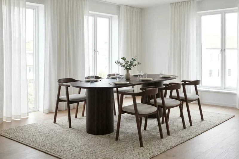 Kopparbo Matbord Oval 180x90 cm Fanér - Rökt ek - Möbler - Matplats - Matbord & köksbord