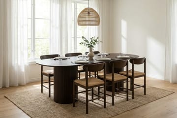 Kopparbo Matbord Oval 220x100 cm Fanér - Rökt ek - Möbler - Matplats - Matbord & köksbord
