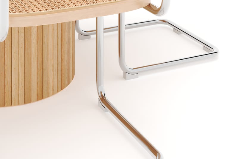 Kopparbo Matbord Runt 106 cm Förlängningsbart med 4 st Build Matstolar - Vit - Möbler - Matplats - Matgrupp & matbord med stolar