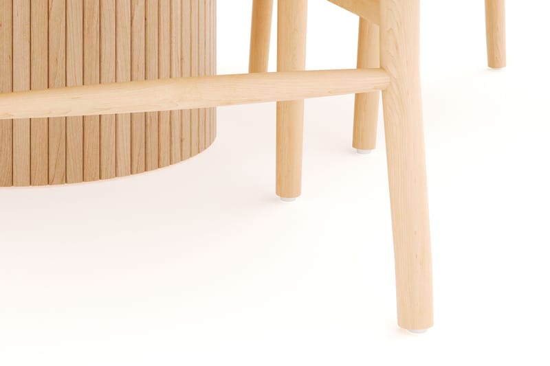 Kopparbo Matgrupp 106 cm Rund Förlängningsbart med 4 Dastoori Matstolar - Whitewash - Möbler - Matplats - Matgrupp & matbord med stolar