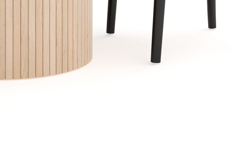 Kopparbo Matgrupp 106 cm Rund Förlängningsbart med 4 Dastoori Matstolar - Whitewash - Möbler - Matplats - Matgrupp & matbord med stolar