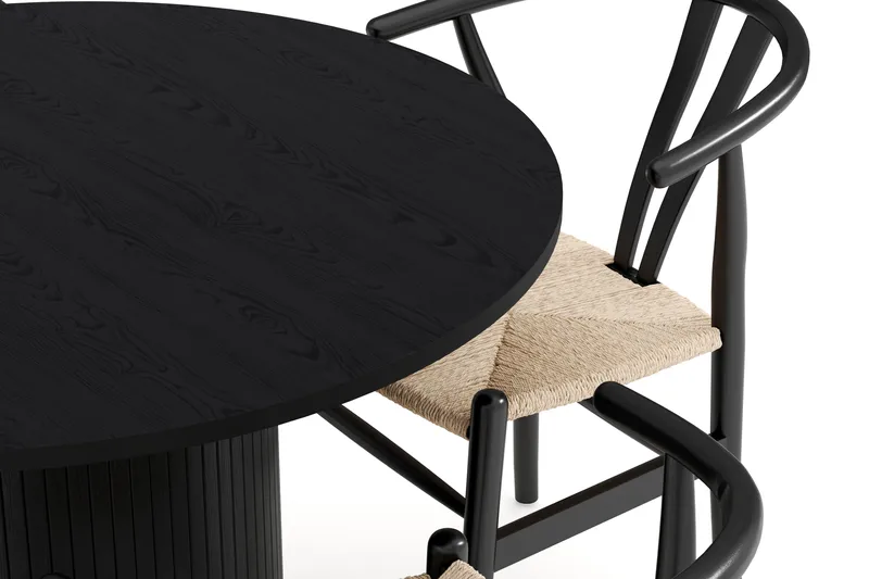 Kopparbo Matgrupp 106 cm Rund med 4 Dastoori Matstol - Möbler - Matplats - Matgrupp & matbord med stolar