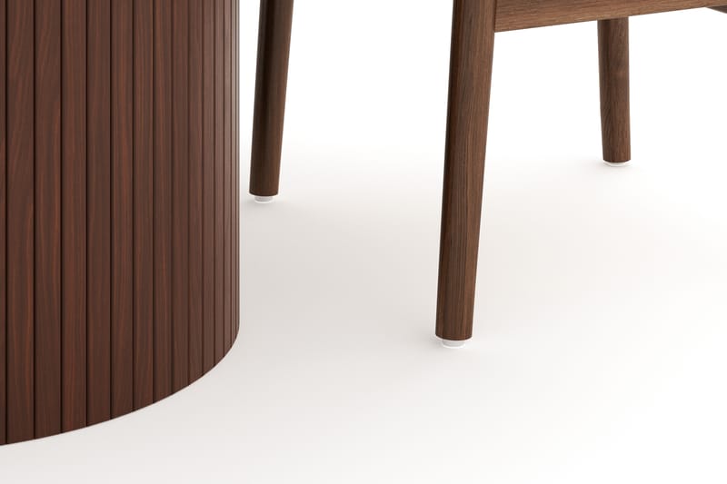 Kopparbo Matgrupp 120 cm Rund med 4 Dastoori Matstol - Möbler - Matplats - Matgrupp & matbord med stolar