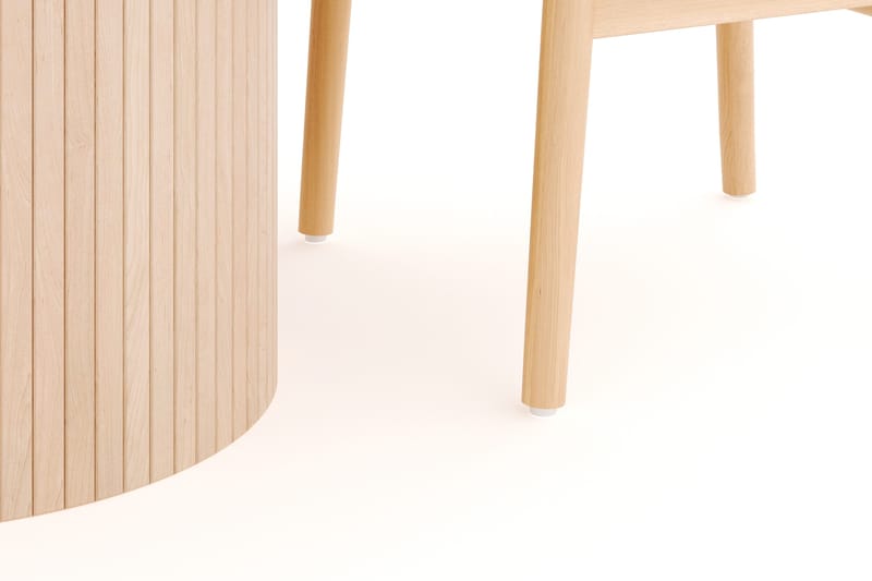 Kopparbo Matgrupp 130 cm Rund med 4 Dastoori Matstol - 2220068-4,2223288-1 - Beige - Möbler - Matplats - Matgrupp & matbord med stolar