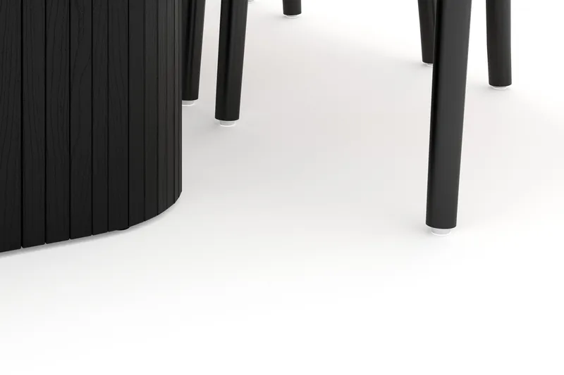 Kopparbo Matgrupp 160 cm med 6 Dastoori Matstol - 2220067-6,2229297-1 - Svart - Möbler - Matplats - Matgrupp & matbord med stolar