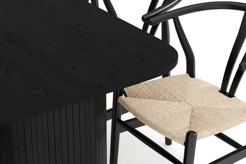 Kopparbo Matgrupp 160 cm med 6 Dastoori Matstol - Möbler - Matplats - Matgrupp & matbord med stolar